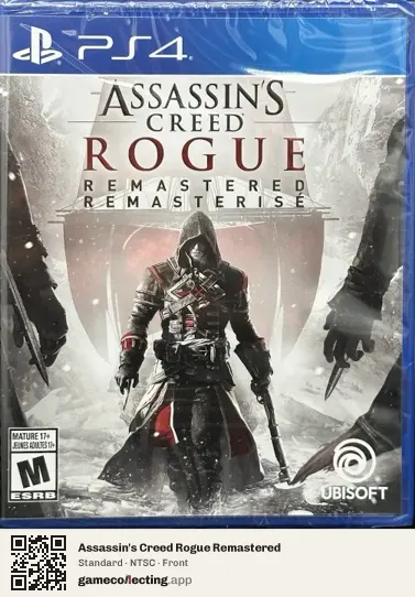 Assassin's Creed Rogue Remastered PlayStation 4, NTSC box front