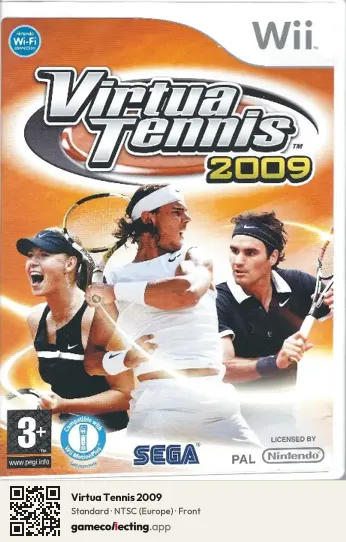Virtua Tennis 2009 Nintendo Wii, Europe box front