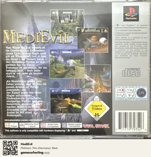 MediEvil PlayStation, Germany box back