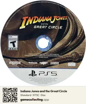 Indiana Jones and the Great Circle PlayStation 5, NTSC disc