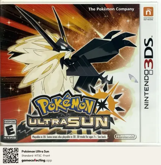 Pokémon Ultra Sun Nintendo 3DS, NTSC box front