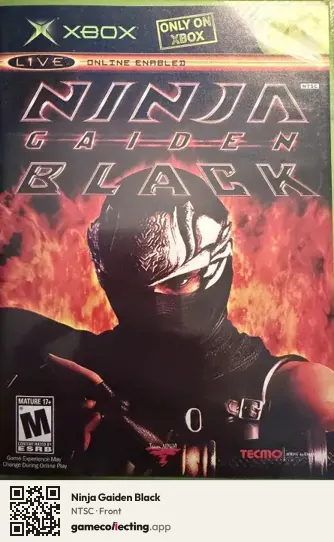 Ninja Gaiden Black Xbox, NTSC box front