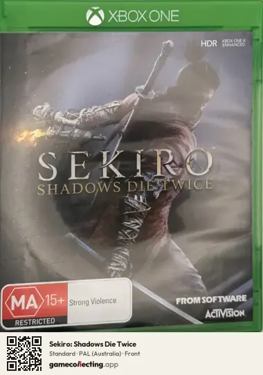 Sekiro: Shadows Die Twice Xbox One, Australia box front