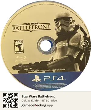 Star Wars Battlefront PlayStation 4, NTSC disc