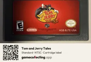 Tom and Jerry Tales Game Boy Advance, NTSC cartridge label