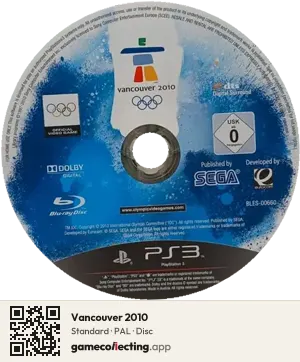 Vancouver 2010 PlayStation 3, PAL disc