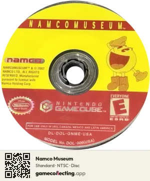 Namco Museum Nintendo GameCube, NTSC disc