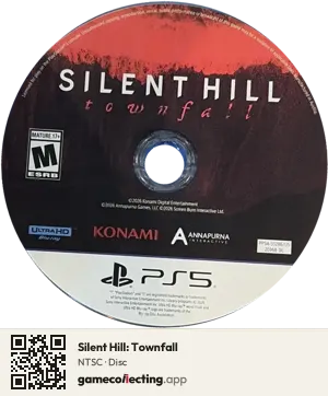 Silent Hill: Townfall PlayStation 5, NTSC disc