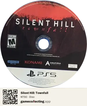 Silent Hill: Townfall PlayStation 5, NTSC disc