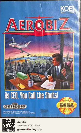 Aerobiz Sega Mega Drive / Genesis, NTSC box front