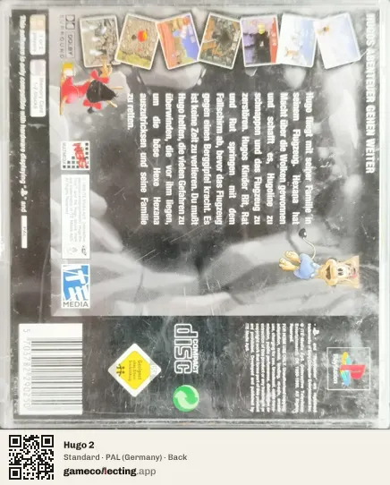 Hugo 2 PlayStation, Germany box back