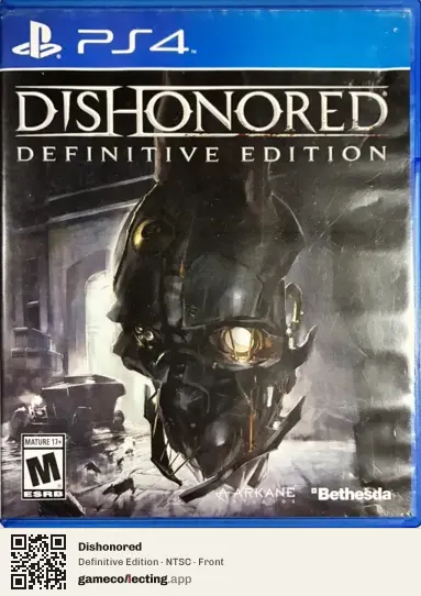 Dishonored PlayStation 4, NTSC box front