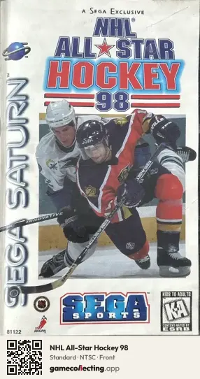 NHL All-Star Hockey 98 Sega Saturn, NTSC box front