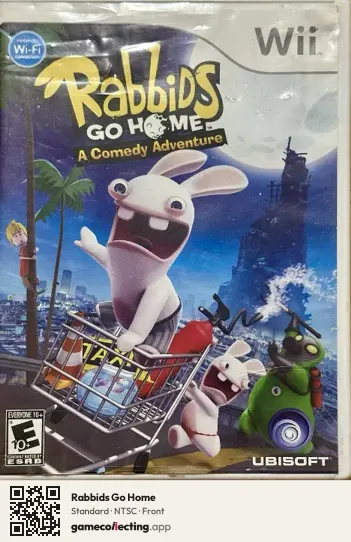 Rabbids Go Home Nintendo Wii, NTSC box front