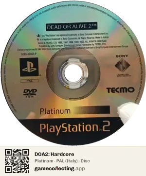 DOA2: Hardcore PlayStation 2, PAL disc