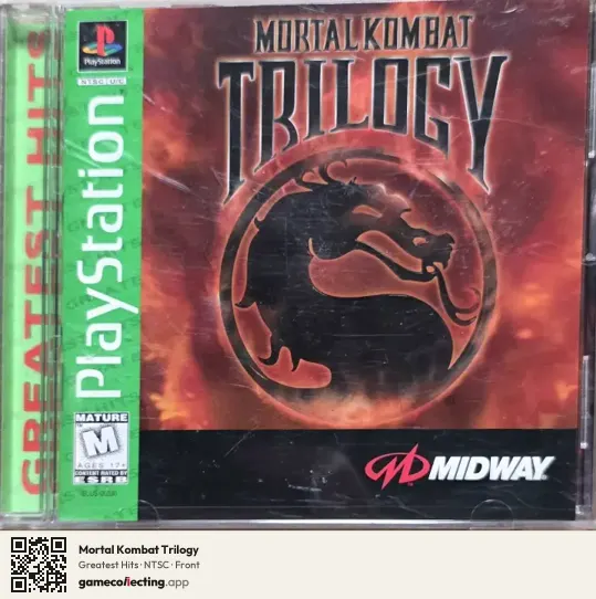 Mortal Kombat Trilogy PlayStation, NTSC box front