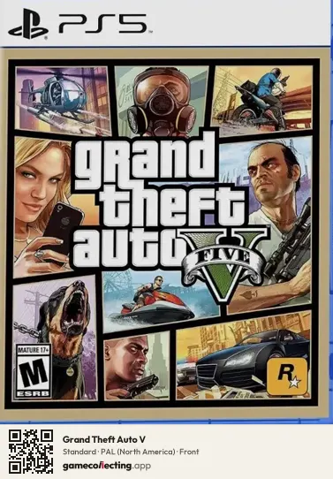 Grand Theft Auto V PlayStation 5, North America box front