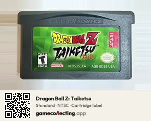 Dragon Ball Z: Taiketsu Game Boy Advance, NTSC cartridge label