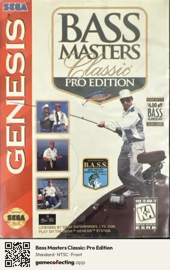 Bass Masters Classic: Pro Edition Sega Mega Drive / Genesis, NTSC box front