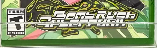 Bomb Rush Cyberfunk, the ESRB box on its front