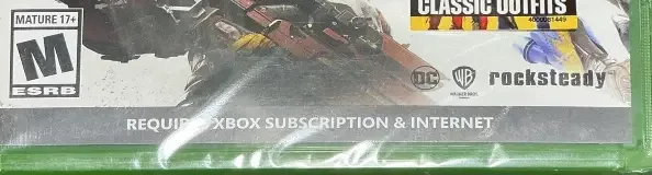 Suicide Squad: Kill the Justice League, the ESRB box on its front