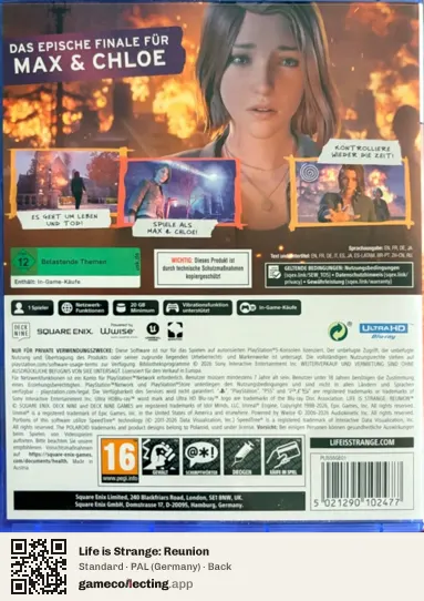 Life is Strange: Reunion PlayStation 5, Germany box back