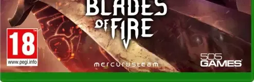 Blades of Fire, the PEGI square on its front