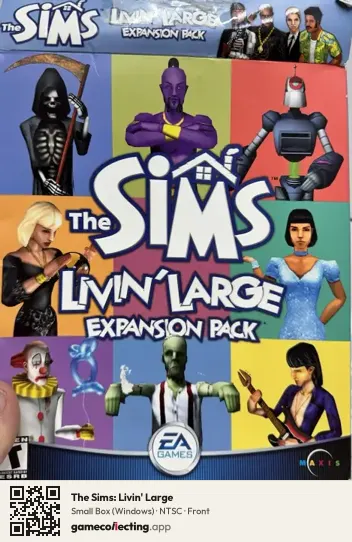 The Sims: Livin' Large Computer, NTSC box front