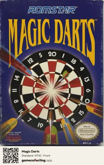 Magic Darts Nintendo Entertainment System, NTSC box front