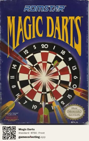 Magic Darts Nintendo Entertainment System, NTSC box front