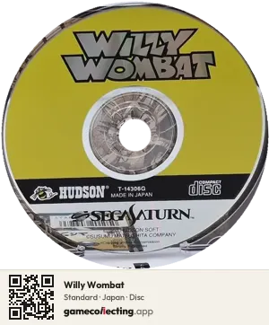 Willy Wombat Sega Saturn, Japan disc