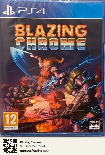 Blazing Chrome PlayStation 4, PAL box front