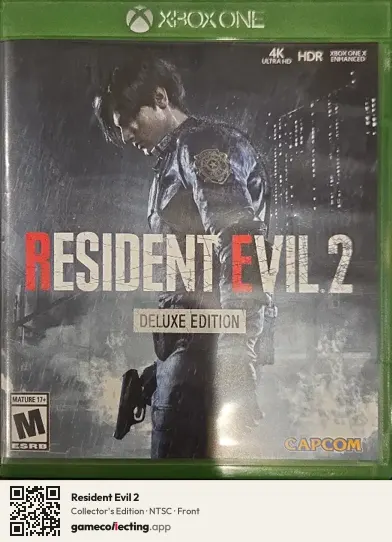 Resident Evil 2 Xbox One, NTSC box front