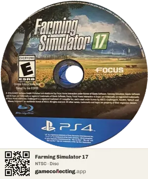 Farming Simulator 17 PlayStation 4, NTSC disc