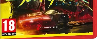 Cyberpunk 2077, the PEGI square on its front