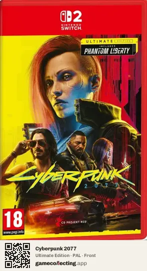Cyberpunk 2077 Nintendo Switch 2, PAL box front