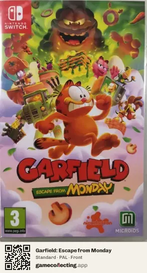 Garfield: Escape from Monday Nintendo Switch, PAL box front