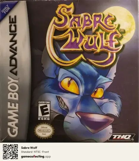 Sabre Wulf Game Boy Advance, NTSC box front