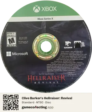 Clive Barker's Hellraiser: Revival Xbox Series X, NTSC disc