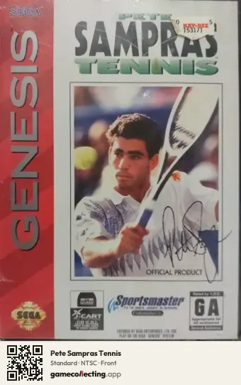 Pete Sampras Tennis Sega Mega Drive / Genesis, NTSC box front