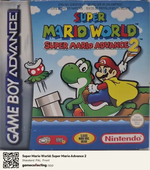 Super Mario World: Super Mario Advance 2 Game Boy Advance, PAL box front