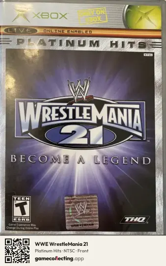 WWE WrestleMania 21 Xbox, NTSC box front