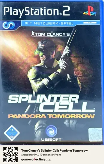 Tom Clancy's Splinter Cell: Pandora Tomorrow PlayStation 2, Germany box front