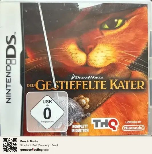 Puss in Boots Nintendo DS, Germany box front