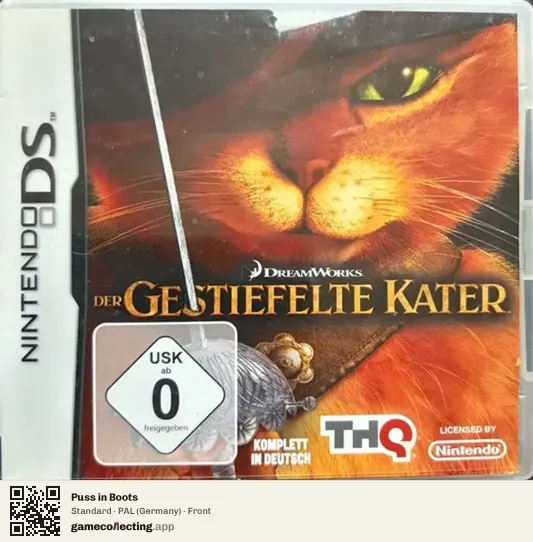 Puss in Boots Nintendo DS, Germany box front