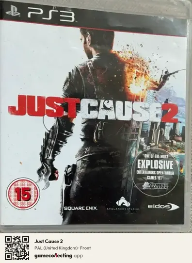 Just Cause 2 PlayStation 3, United Kingdom box front