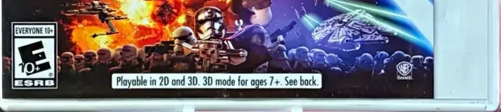 LEGO Star Wars: The Force Awakens, the ESRB box on its front