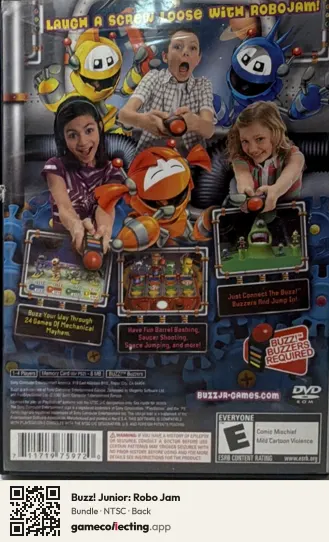 Buzz! Junior: Robo Jam PlayStation 2, NTSC box back