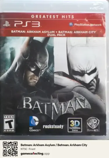 Batman: Arkham Asylum / Batman: Arkham City PlayStation 3, NTSC box front
