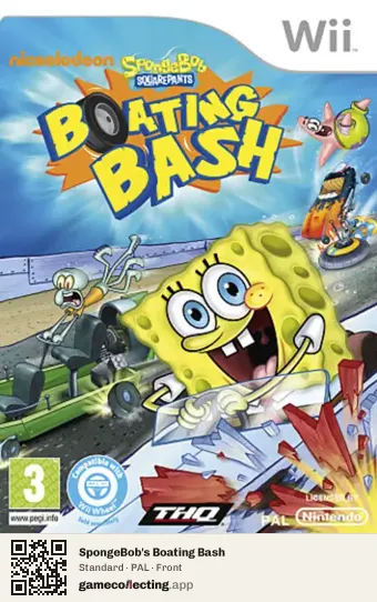 SpongeBob's Boating Bash Nintendo Wii, PAL box front